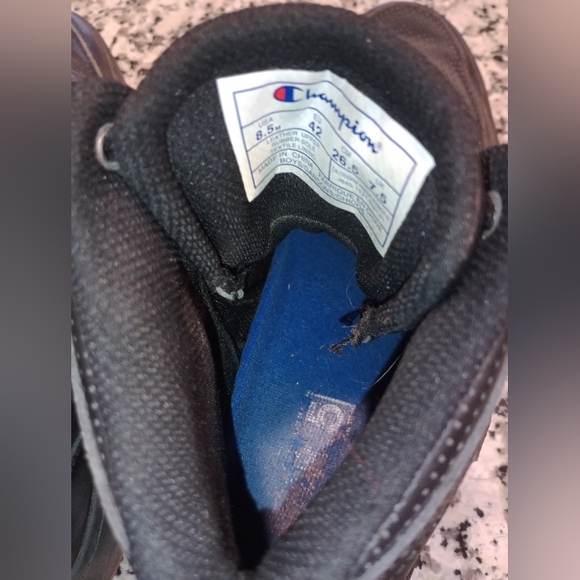 Men's Champion Arena Power HI Black Lifestyle Sneakers Size 8.5 **EUC** - Picture 8 of 9